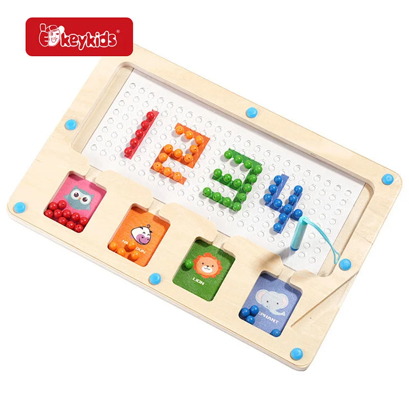 Montessori Magnetic Garbage Classification Wooden Puzzle Activity Board for Children W11H120